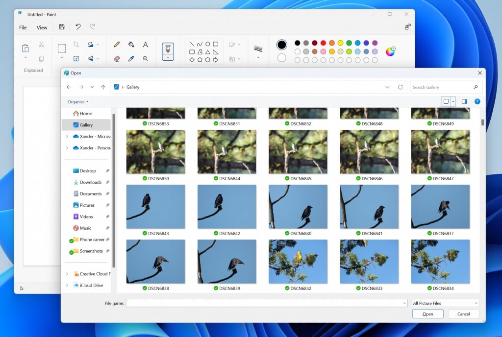 Gallery View in File Explorer
