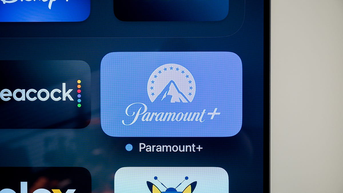 Paramount+ app icon on an Apple TV