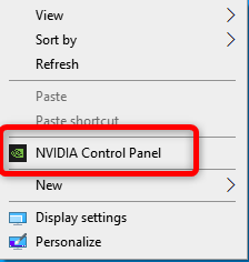 You can open Nvidia Control panel by right clicking your desktop and then clicking the Nvidia Control Panel in the following menu
