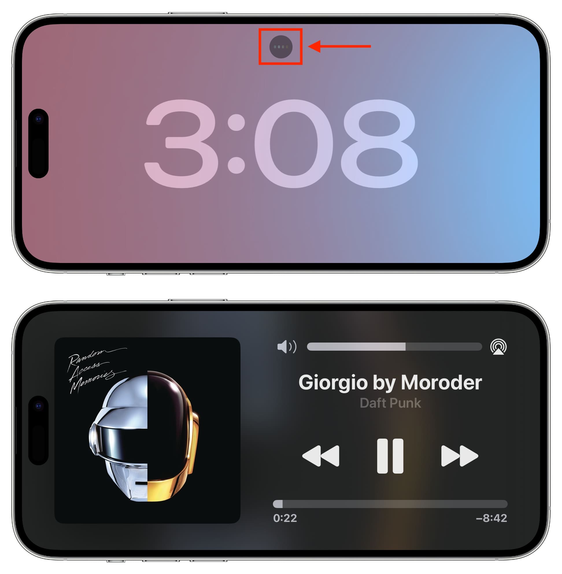 Music controls on StandBy screen on iPhone