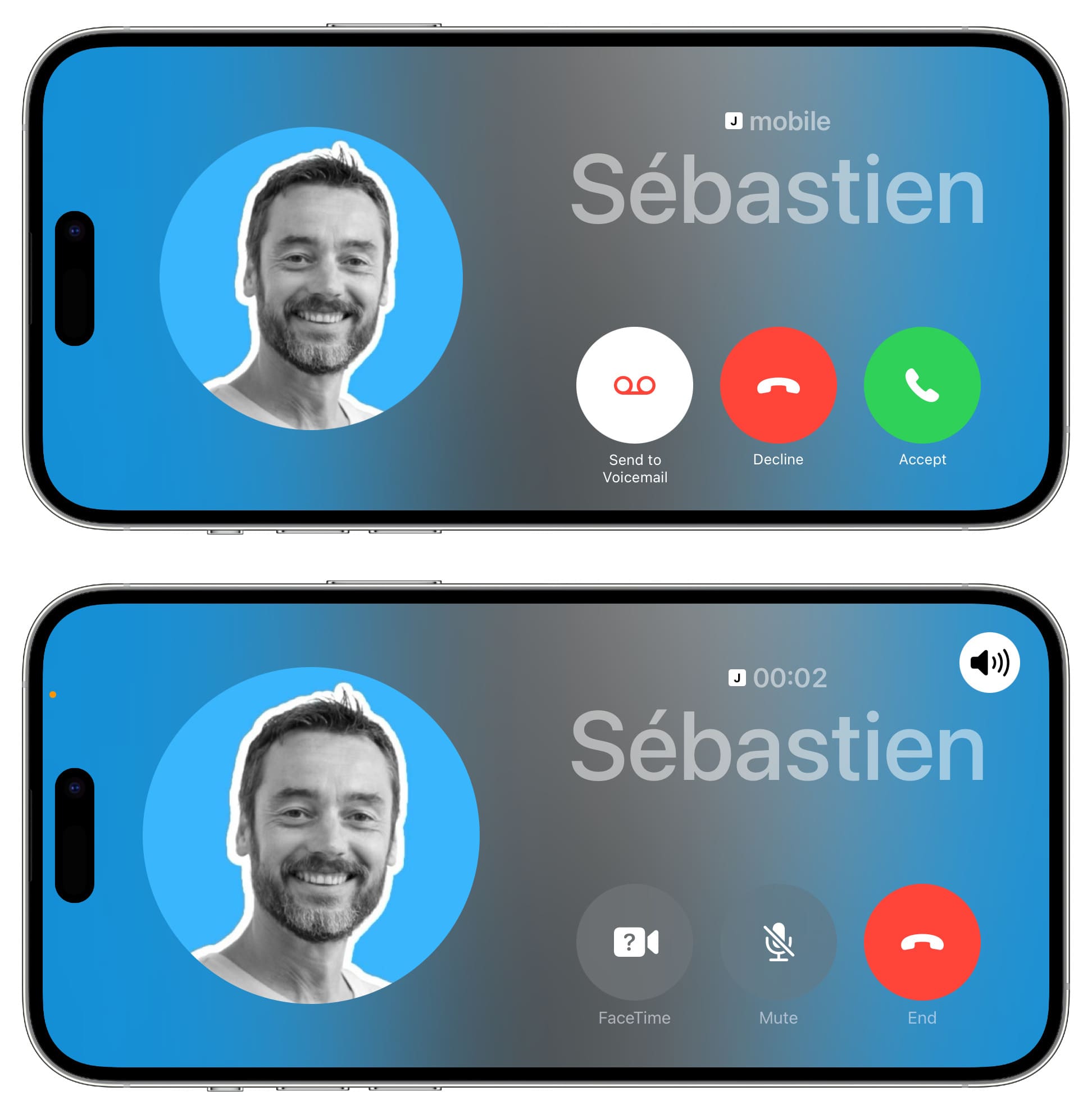Phone call during StandBy on iPhone