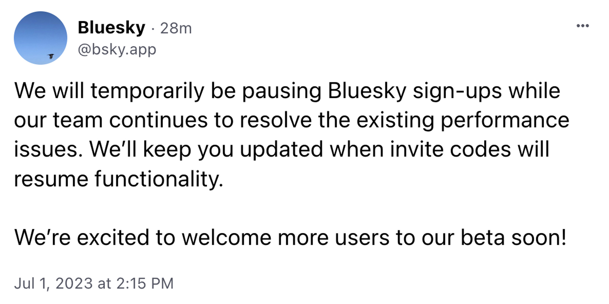 Bluesky temporarily halts sign-ups because so many people are joining from Twitter