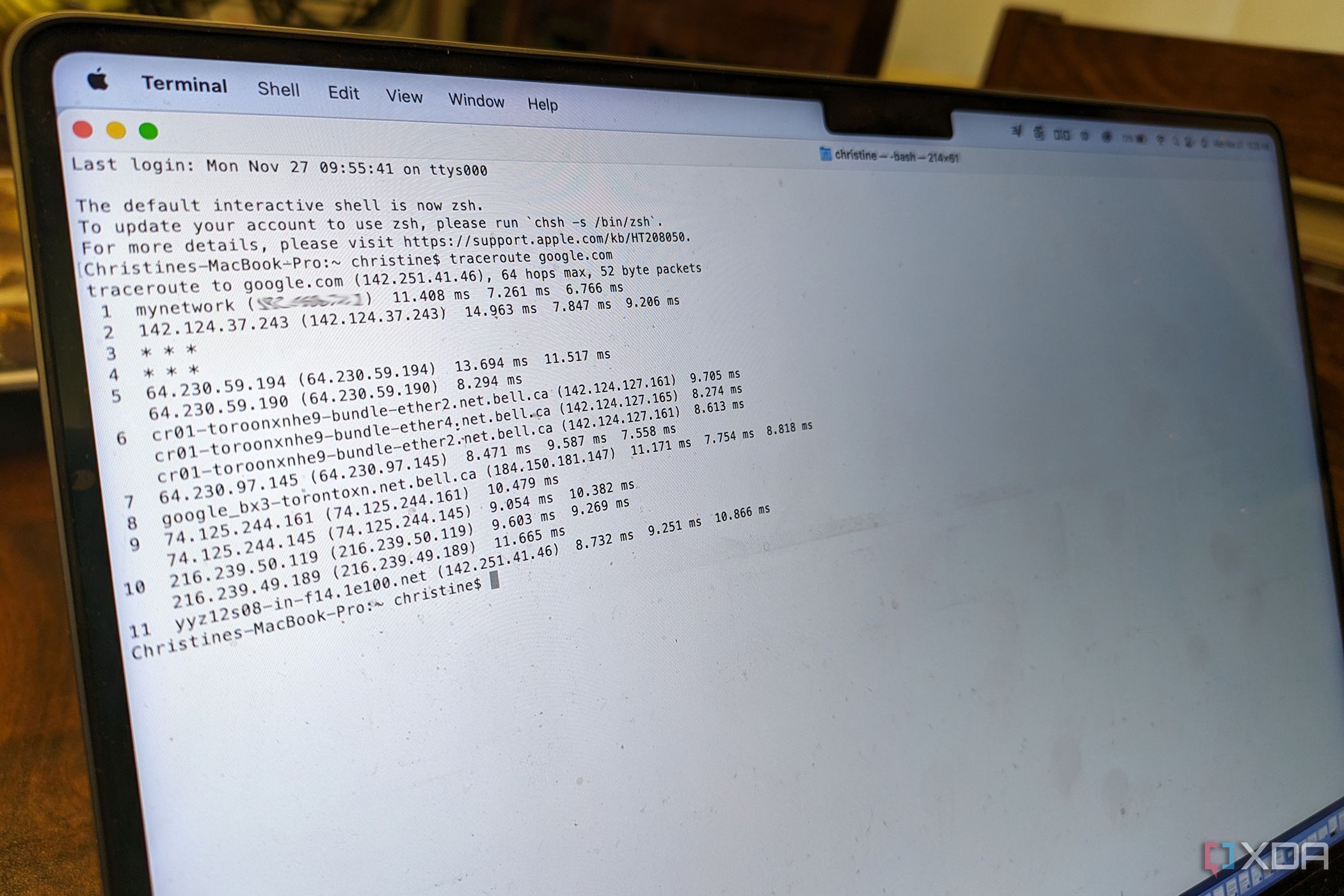 How to run a traceroute on Mac
