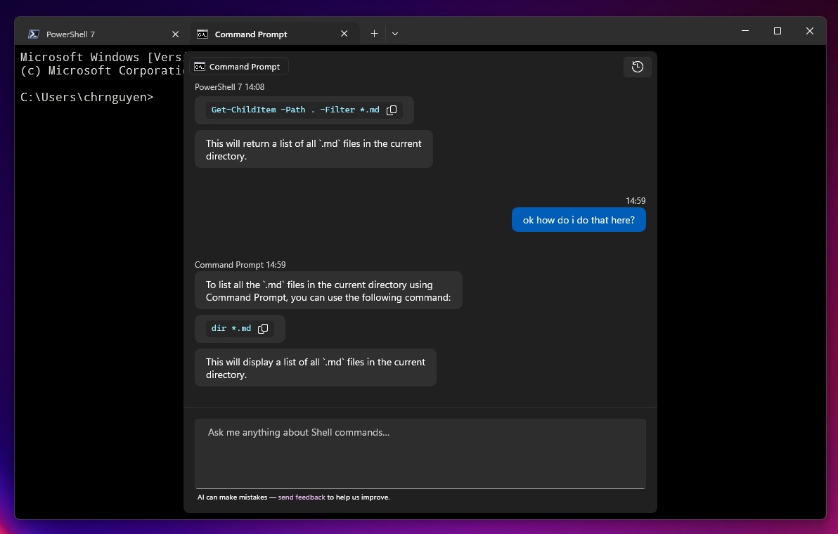 Microsoft brings ChatGPT AI to Windows 11’s command line, and here’s a closer look