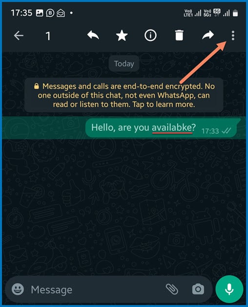 How to Edit and correct a WhatsApp message that’s already sent