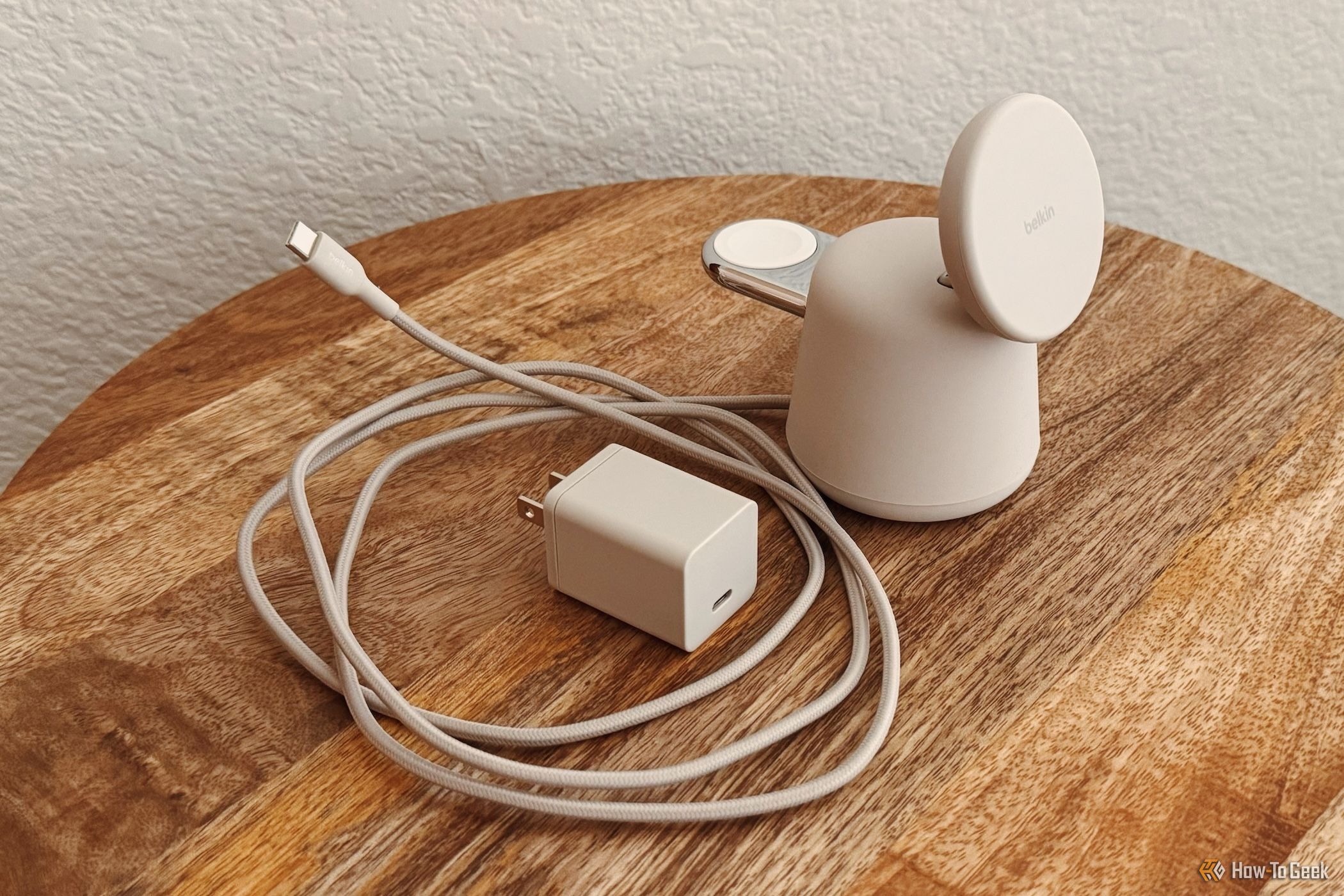 Belkin BoostCharge Pro 2-in-1 and its cable and included 30W charger