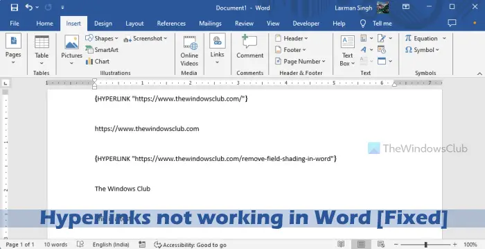 Hyperlinks not working in Word [Fix]