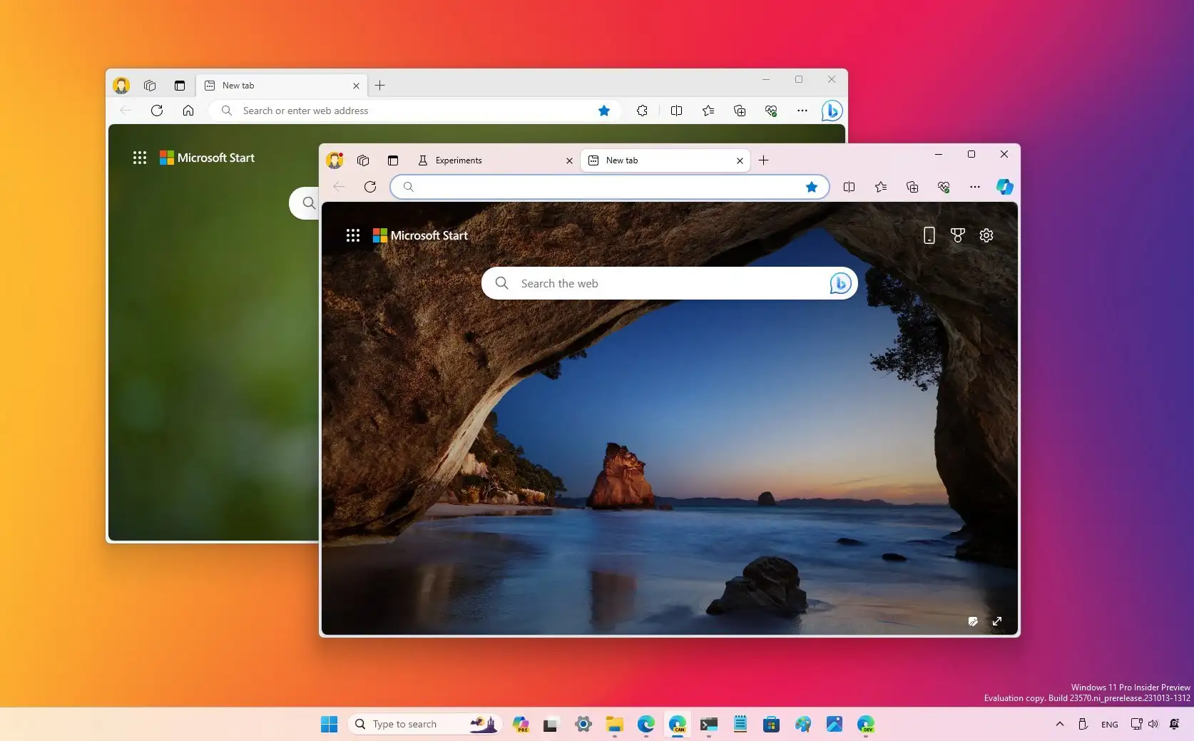How to enable new mica material on Microsoft Edge