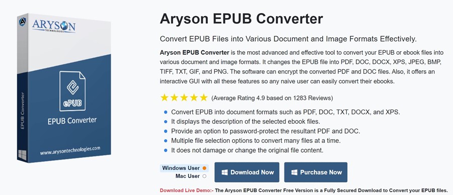 Aryson EPUB Converter
