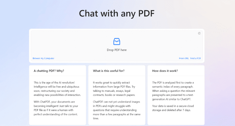 Chat PDF AI free