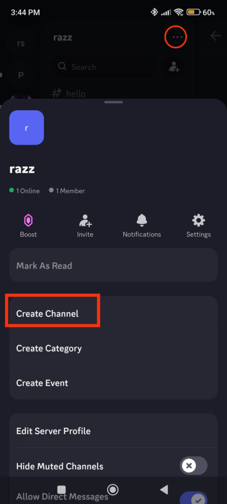 Make channel as a group on server