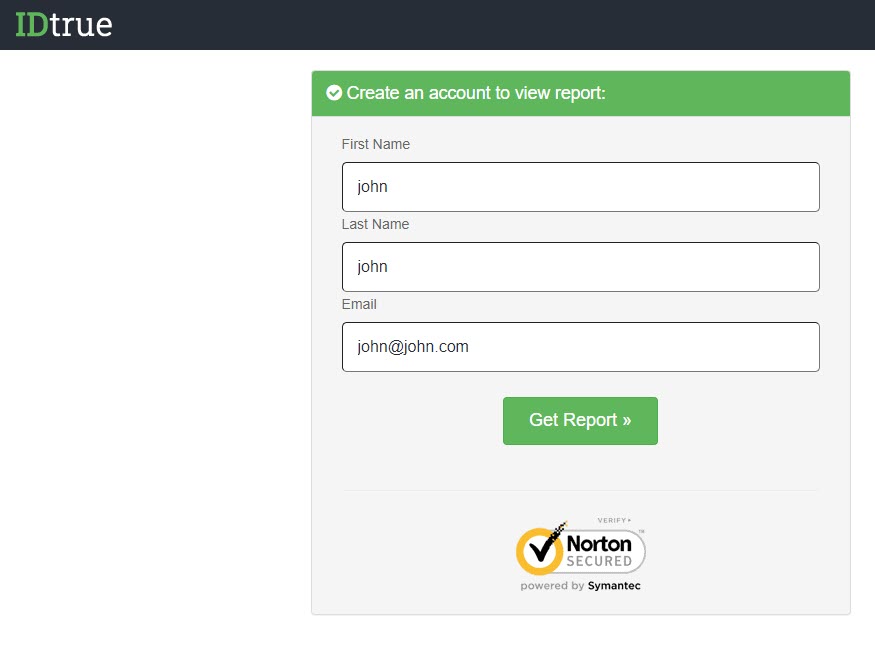 Create report form