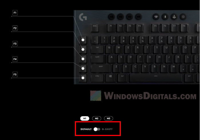 How to use Logitech G-Shift on a keyboard