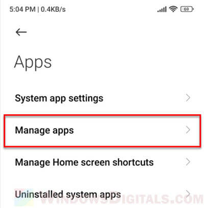 Manage applications in Android