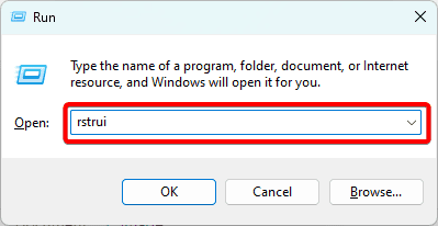 Opening Windows restore - Top Fixes When Windows 11 Gets a Black Screen After Sleep