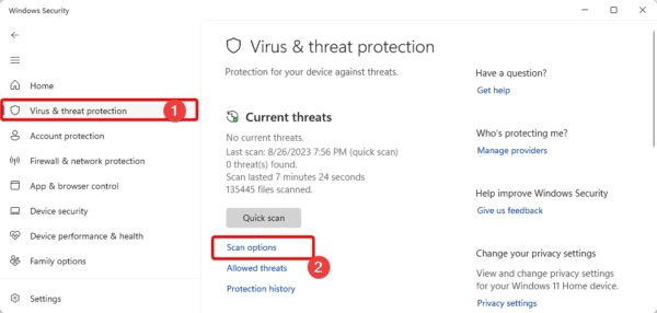 Virus and threats 600x286 - Top Fixes for a Failed System Restore on Windows 11
