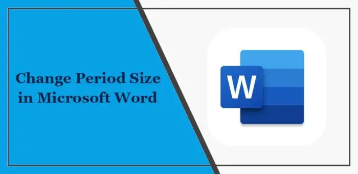 How to change Period size in Word