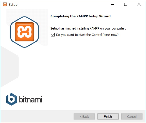 Complete XAMPP installation on Windows 10