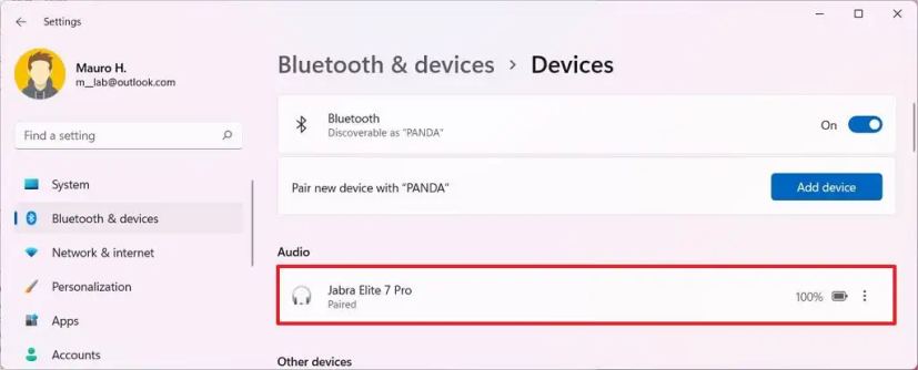 Confirm Bluetooth is paired