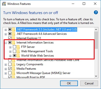 Microsoft IIS - World Wide Web Services