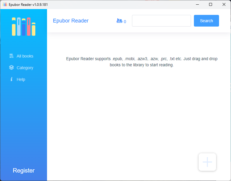 epubor reader interface