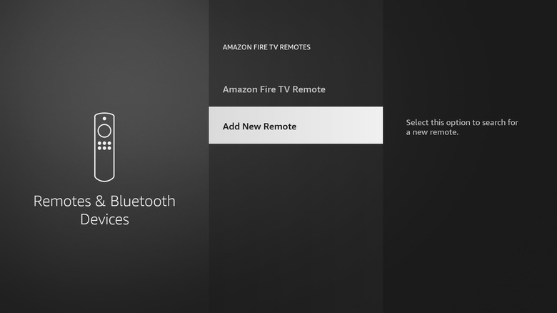 Fire TV add new remote menu