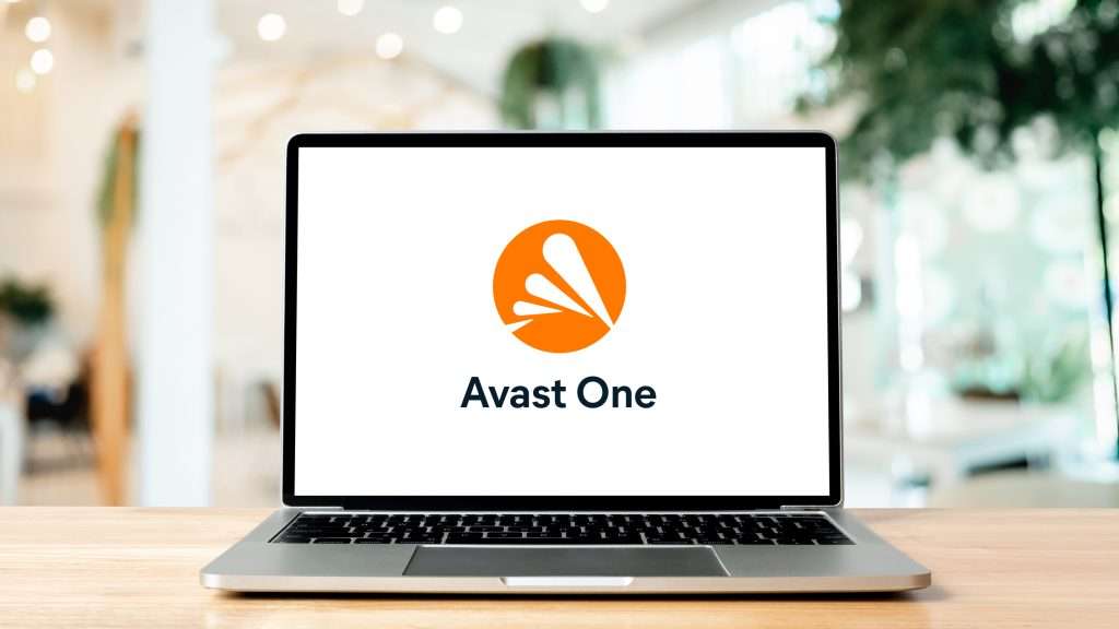 Avast One logo on laptop
