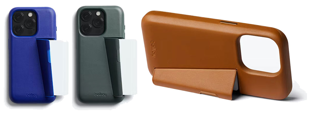 Bellroy Phone Case (3 Card) – Lovely leather iPhone 15 case with card holder and stand