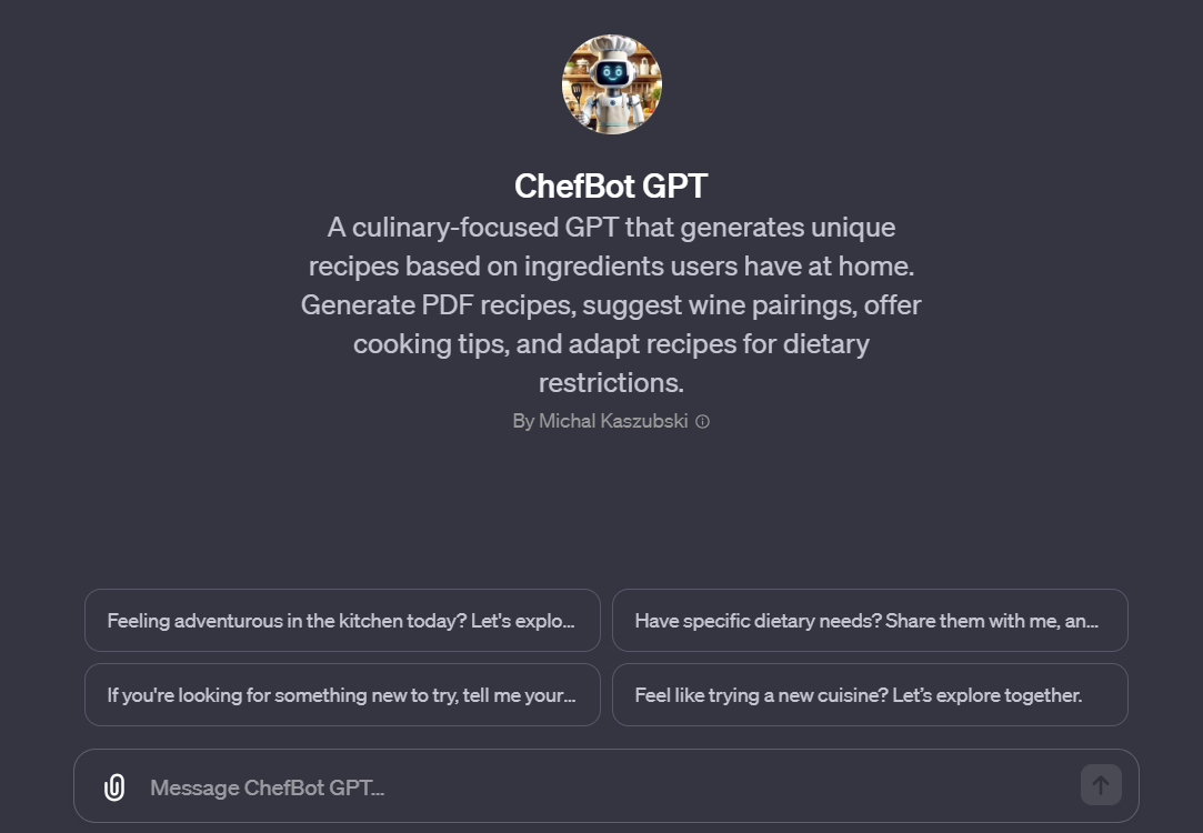 ChefBot GPT best Custom GPTs