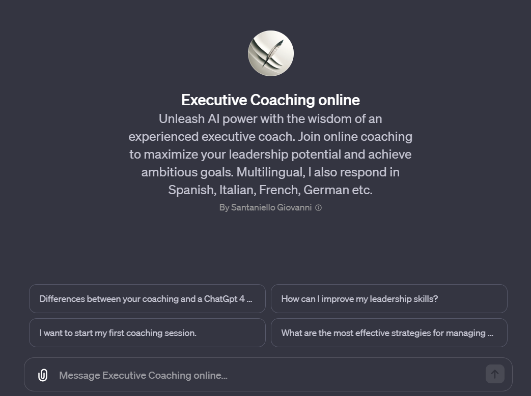 Executive Coaching online best Custom GPTs