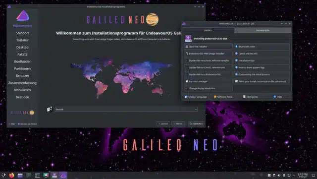 EndeavourOS Galileo Neo Linux distribution is focused on stability and core improvements