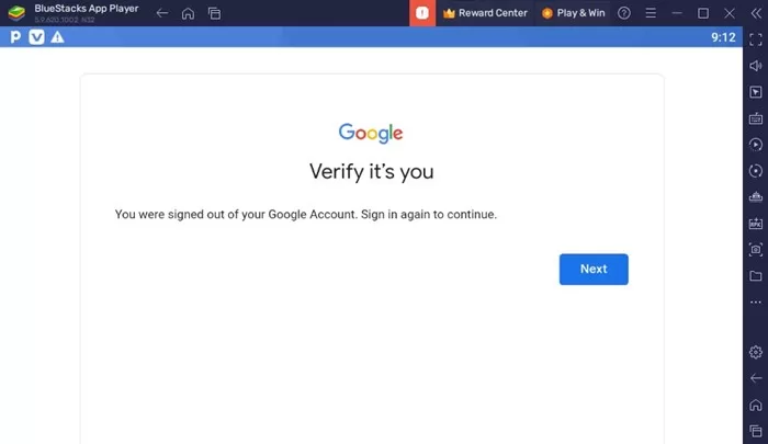 Sign in with your account credentials