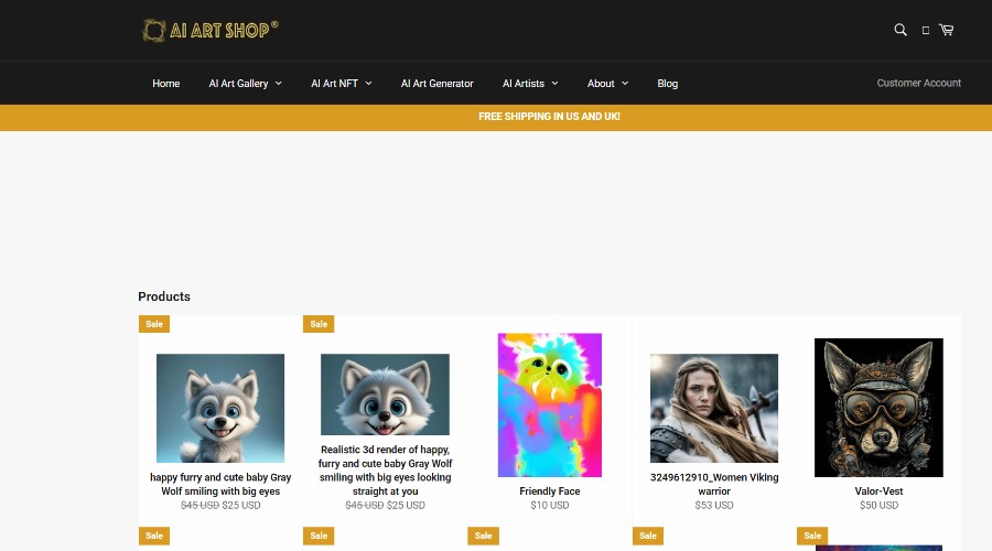 AI Art Shop - buy furry AI art