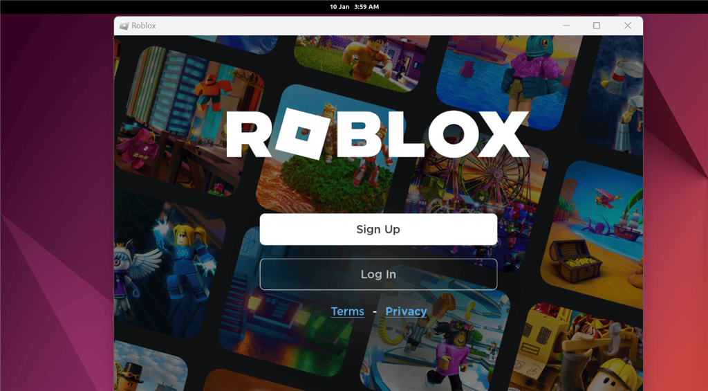 launching roblox on linux