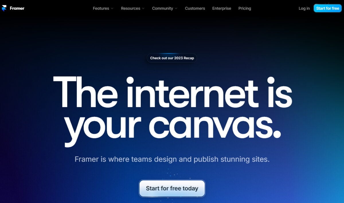 Framer website