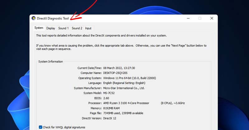 How to Open DirectX Diagnostic Tool on Windows 11 (8 Methods)