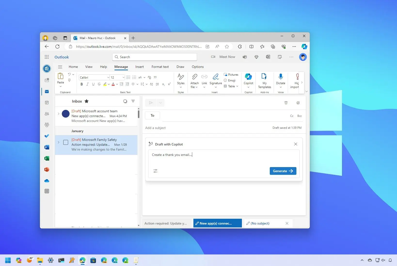 Get started with Copilot in Outlook for Windows 11
