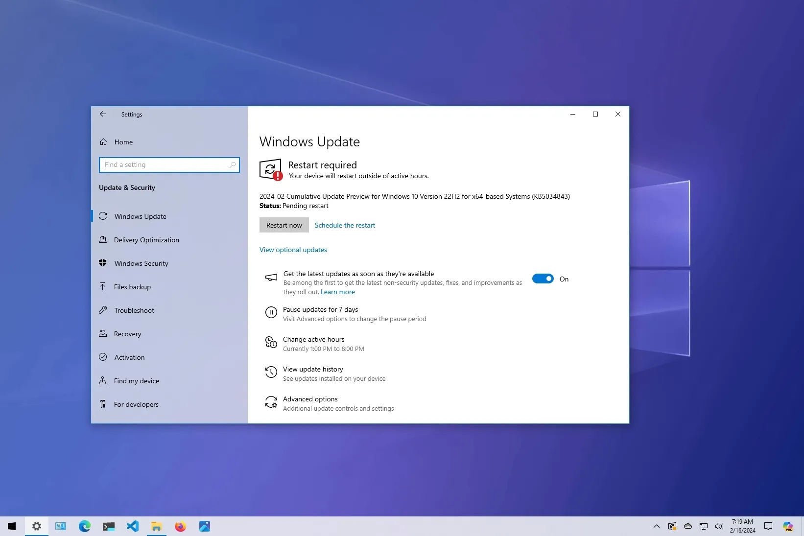 Windows 10 update KB5034843 adds Desktop Spotlight (preview)