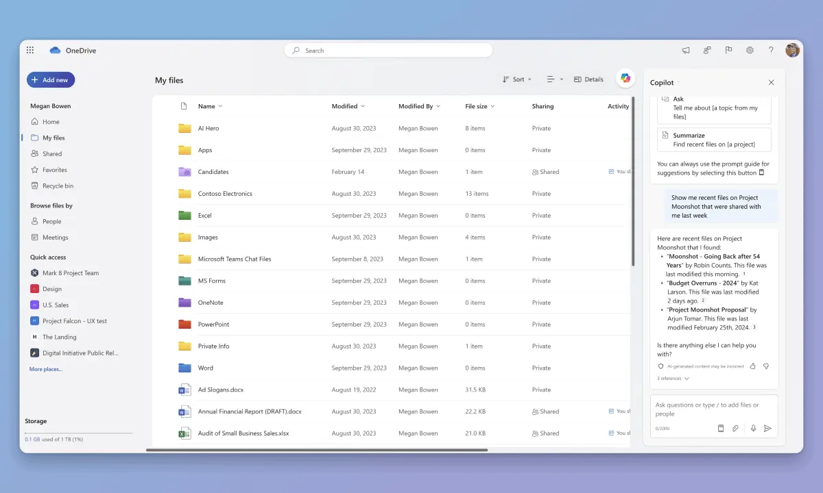 Microsoft Copilot is finally coming to OneDrive in April