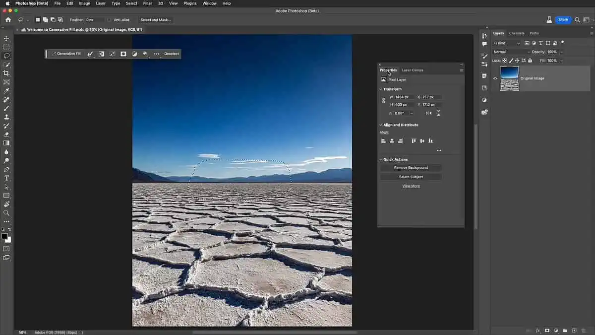 Photoshop AI generator: Open and upload your image