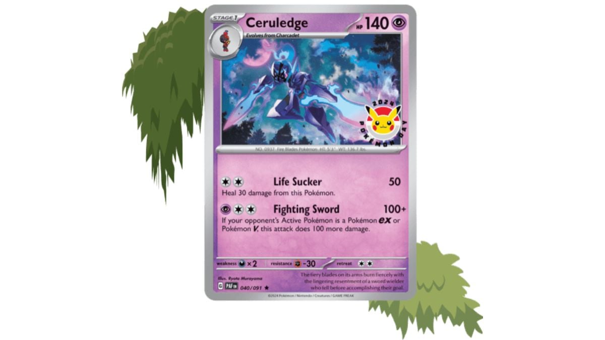 Pokemon Day 2024 Exclusive Trading Card Ceruledge