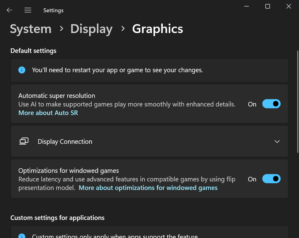 Windows 11 24H2 tests Super Resolution AI feature to boost gaming experience