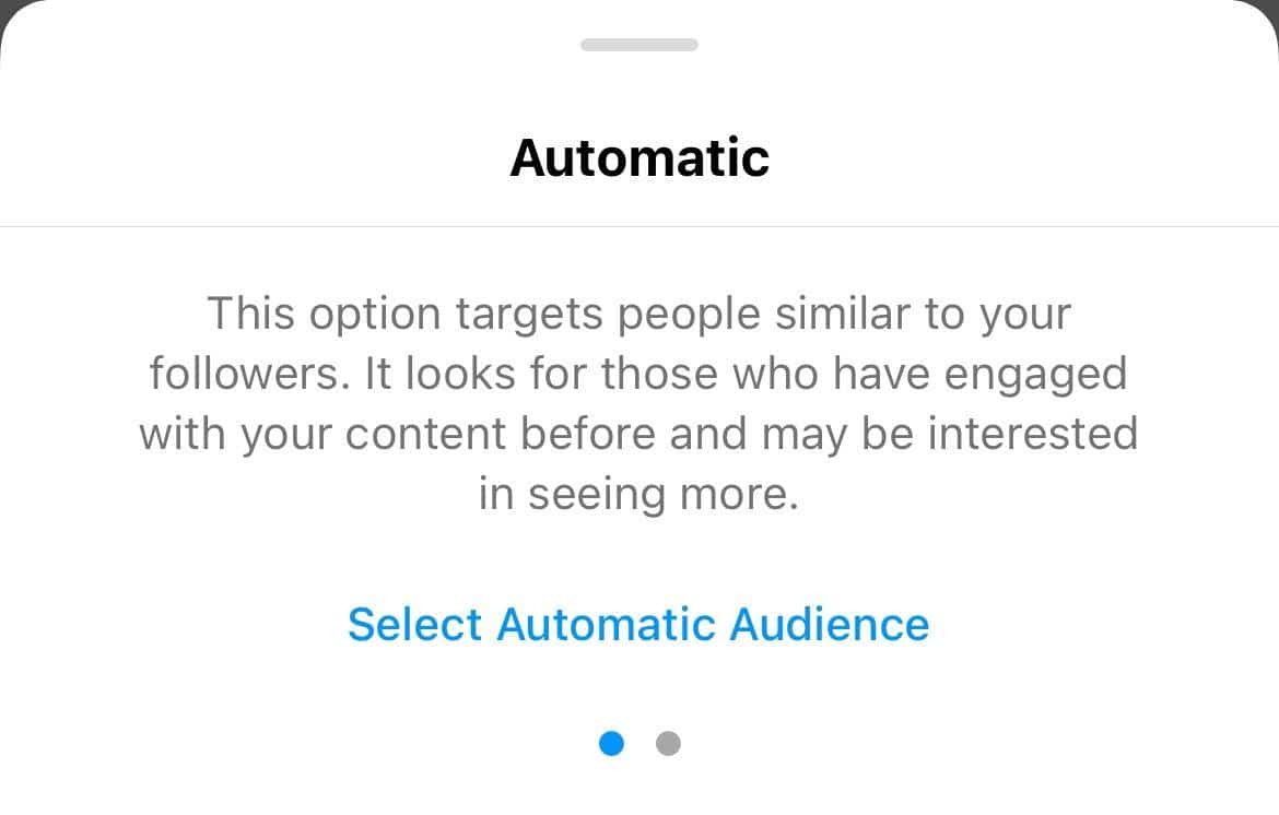 Select automatic audience