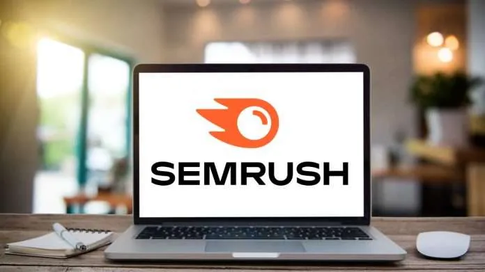 Semrush logo on laptop
