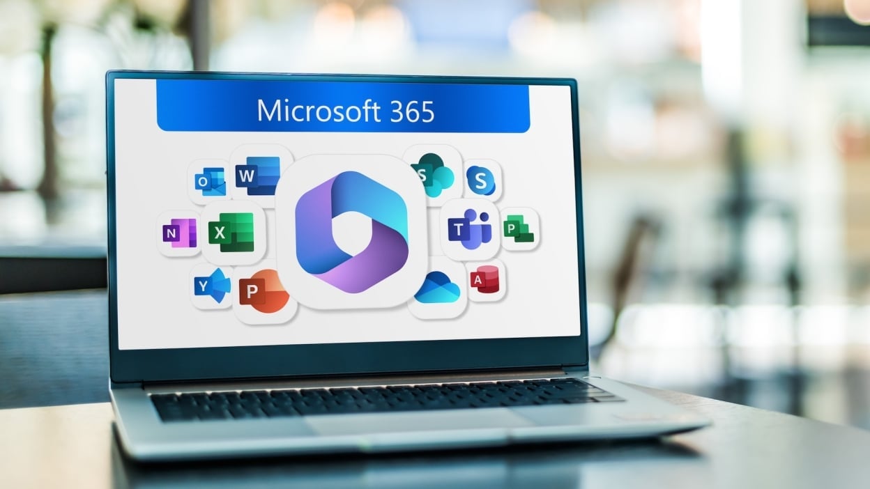 Microsoft 365 on laptop