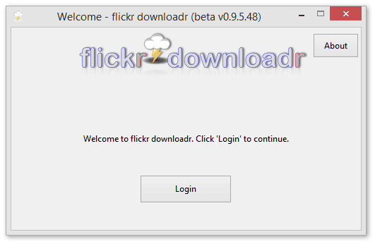 Flickr Downloader interface