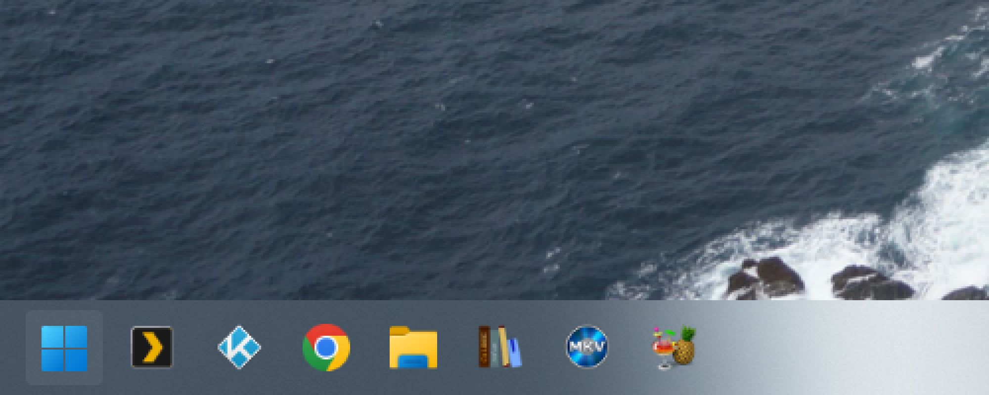 The acrylic setting, which allows blurred colors to come through but doesn't make the taskbar hard to use. 