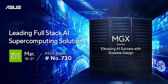 ASUS joins GTC 2024 to showcase MGX Series servers ready for AI supercomputing