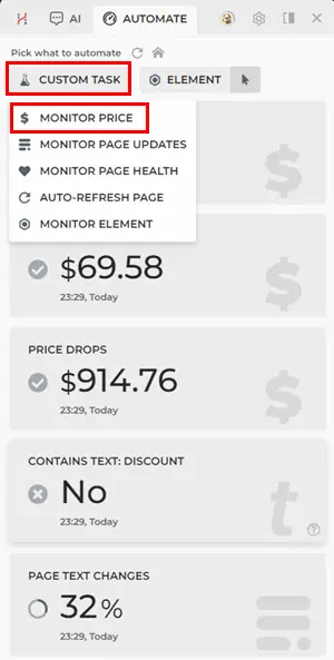 Monitor price