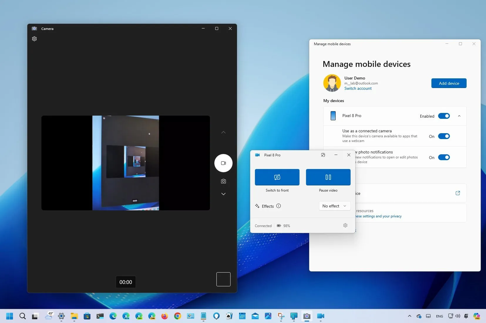 How to use phone camera as webcam on Windows 11